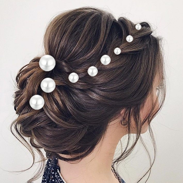 Perlų plaukų segtukų rinkinys, 18 vnt., vestuvinis plaukų aksesuaras, madingas moterims, pritaikomas