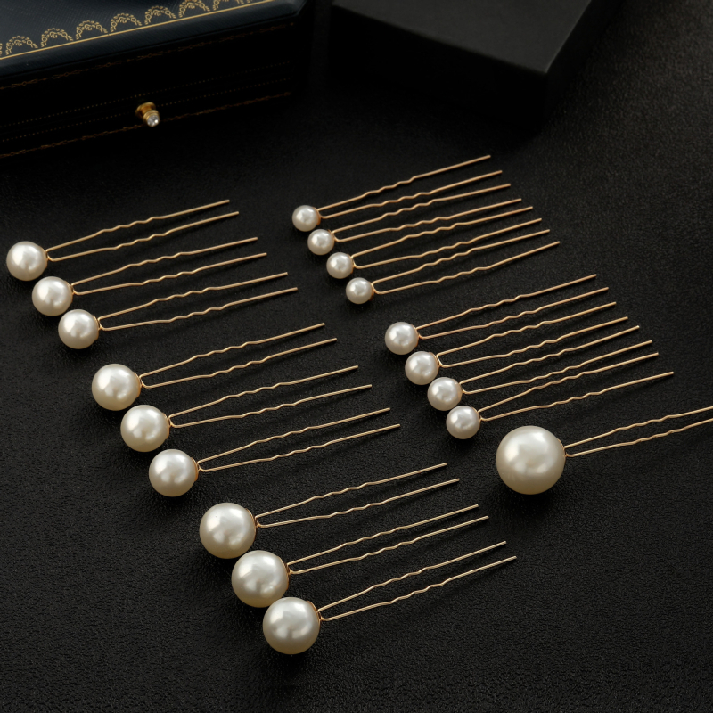 Perlų plaukų segtukų rinkinys, 18 vnt., vestuvinis plaukų aksesuaras, madingas moterims, pritaikomas