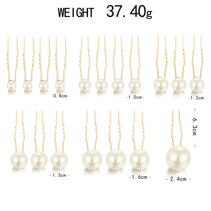 Perlų plaukų segtukų rinkinys, 18 vnt., vestuvinis plaukų aksesuaras, madingas moterims, pritaikomas