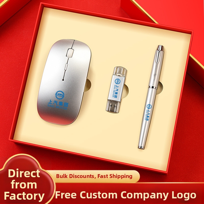 Aukštos kokybės klaviatūros ir pelės komplektas verslo dovanoms, metalo konstrukcija, logotipo pritaikymas, įpakavimas individualioje dovanos dėžutėje