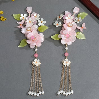 Akrilinis plaukų aksesuaras su gėlėmis – etniniu stiliumi moteriškas galvos aksesuaras, Liangben Jewelry