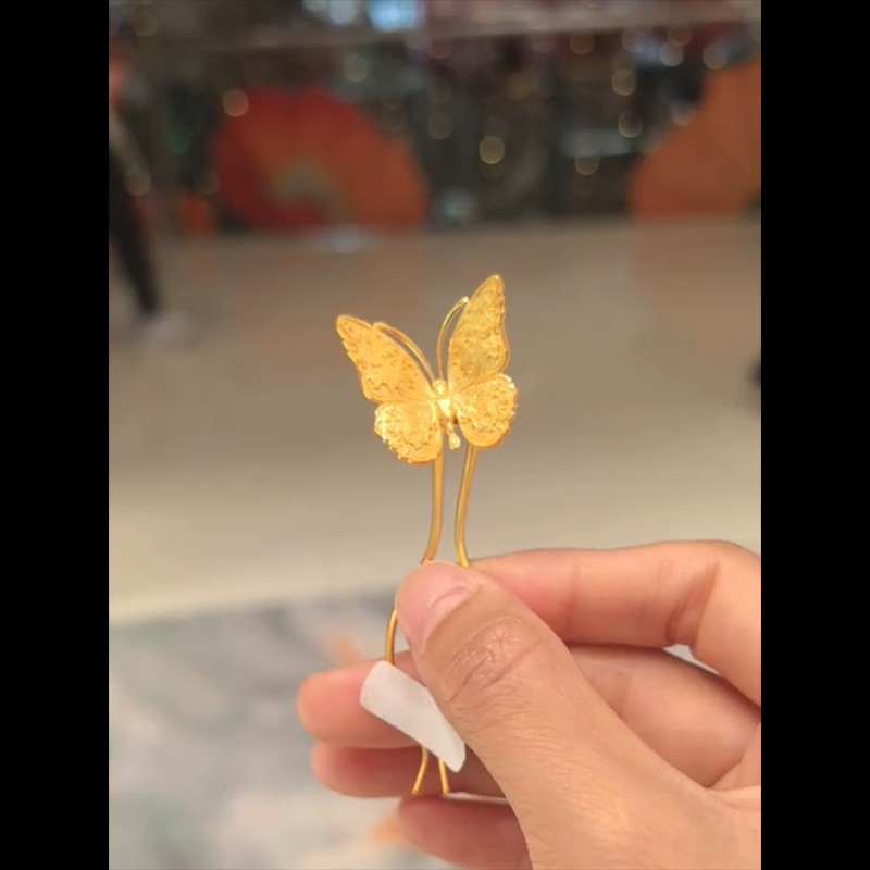 Spona za kosu od legure, retro stil, ženski, leptir motiv, za vjenčanje