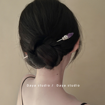 Metalo plaukų segtukas, antiikinio stiliaus, geometrinė forma, elektroplakavimo danga