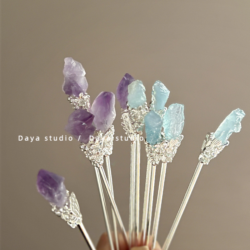 Metalo plaukų segtukas, antiikinio stiliaus, geometrinė forma, elektroplakavimo danga