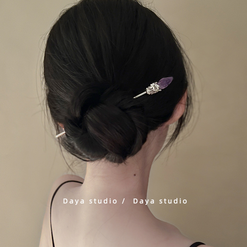 Metalo plaukų segtukas, antiikinio stiliaus, geometrinė forma, elektroplakavimo danga