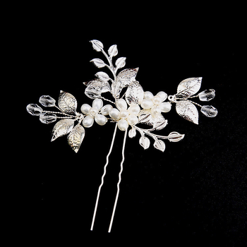 Galvos aksesuaras — Perlų gėlių plaukų aksesuaras, japonų ir korėjiečių stilius, vestuvėms, pritaikomas