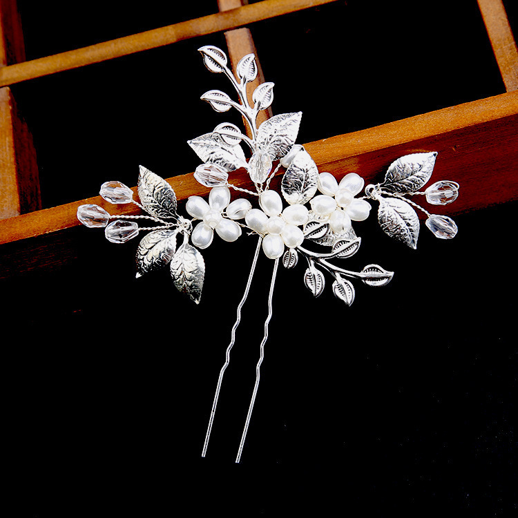 Galvos aksesuaras — Perlų gėlių plaukų aksesuaras, japonų ir korėjiečių stilius, vestuvėms, pritaikomas