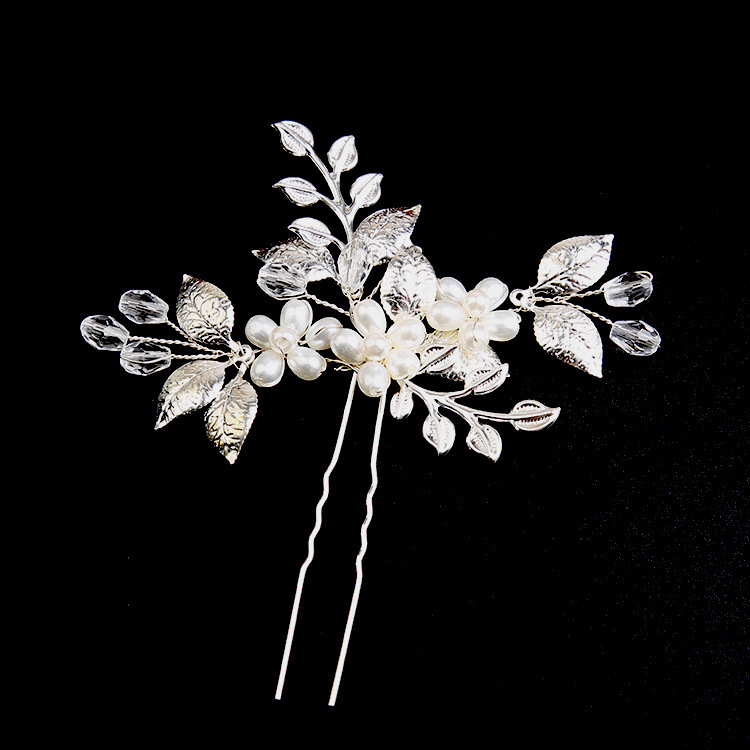 Galvos aksesuaras — Perlų gėlių plaukų aksesuaras, japonų ir korėjiečių stilius, vestuvėms, pritaikomas