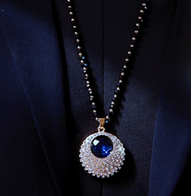 Ilga megztinio grandinė, lydinio medžiaga, kamuoliukų grandinė, apimtis 51–80 cm, be pakabuko