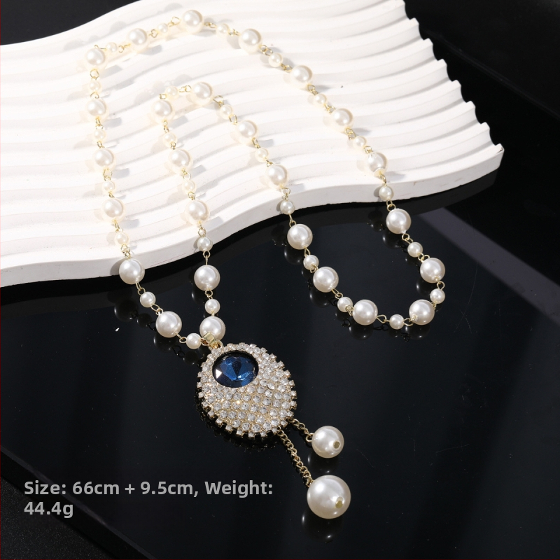 Ilga megztinio grandinė, lydinio medžiaga, kamuoliukų grandinė, apimtis 51–80 cm, be pakabuko