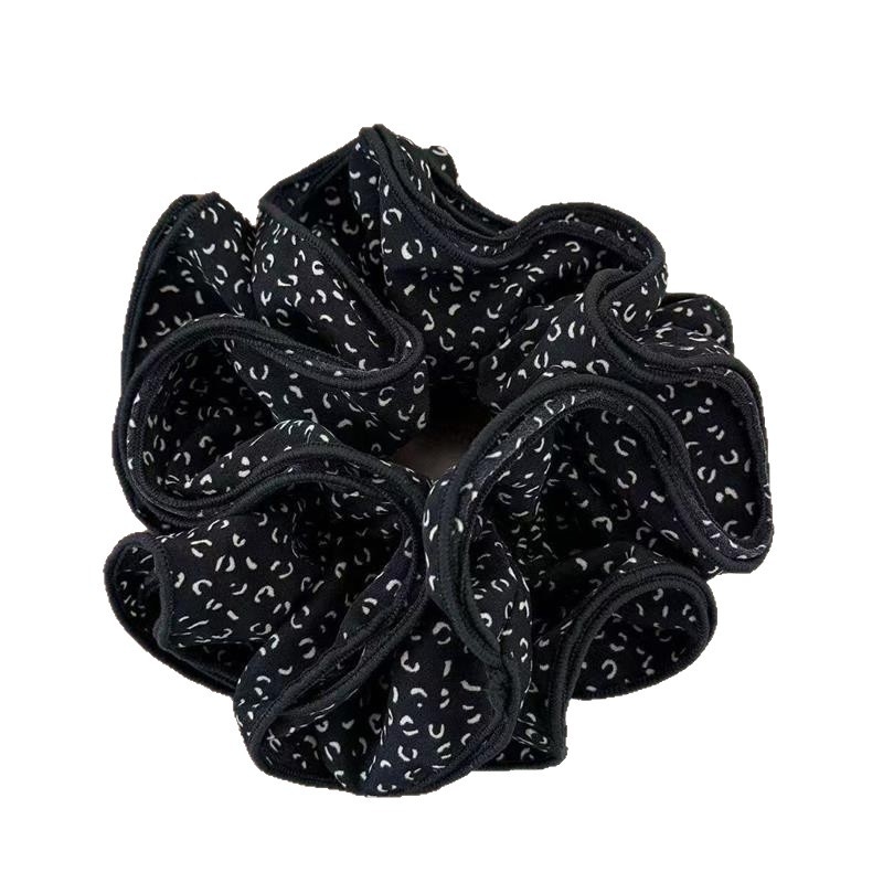 Scrunchie za kosu s leopard uzorkom, tekstilni materijal, ručna izrada, korejski stil, visoka elastičnost, učvršćivanje na krajevima, Zima 2025