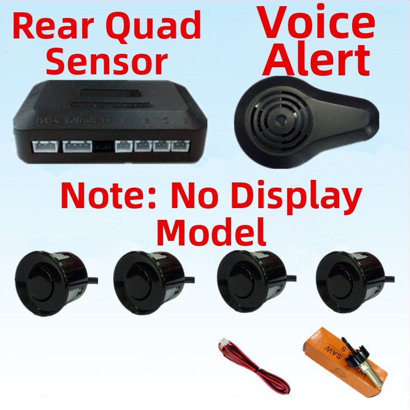 Atpakaļgaitas radars ar 4/6/8 sondām, skaņas signāls ar reālu balsi, divkodolu pusmēness ekrāns, priekšējais un aizmugurējais radara attēls, model CQ-1401