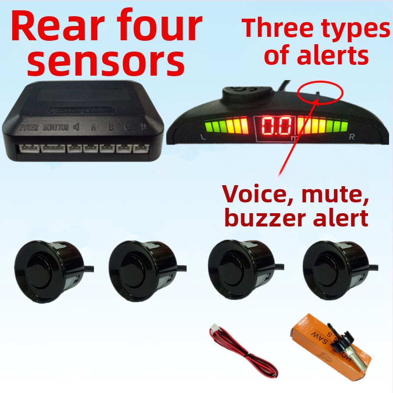 Atpakaļgaitas radars ar 4/6/8 sondām, skaņas signāls ar reālu balsi, divkodolu pusmēness ekrāns, priekšējais un aizmugurējais radara attēls, model CQ-1401