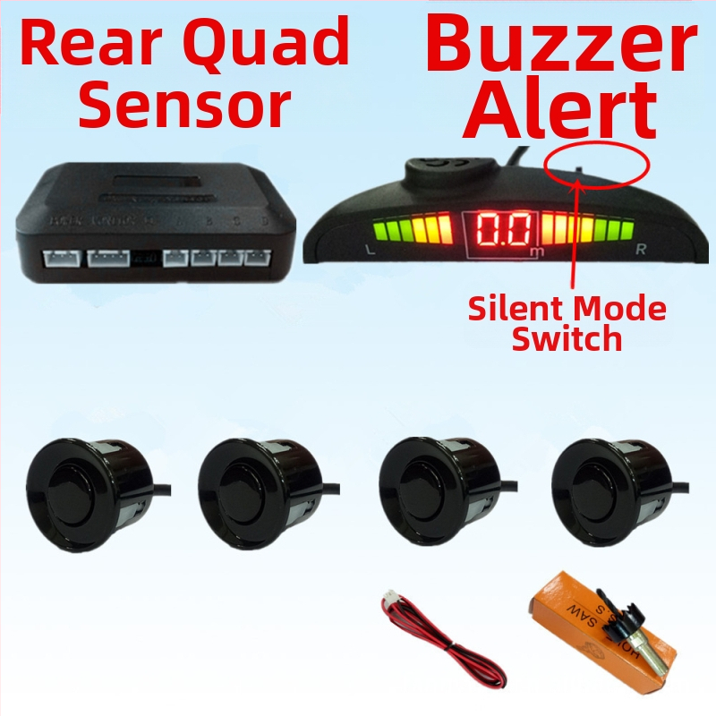 Atpakaļgaitas radars ar TFT displeju, modelis CQ-1401, strāvas spriegums 12V, 2 sensori, skaņas signāls