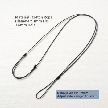 Regulējams kulons uz auklas ar drošības aizdari