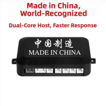 Atpakaļgaitas radars ar TFT displeju, 4/6/8 zondi, reāls balsu paziņojums, mēness formas ekrāns, priekšējais un aizmugurējais radāra attēls (CQ-1401)