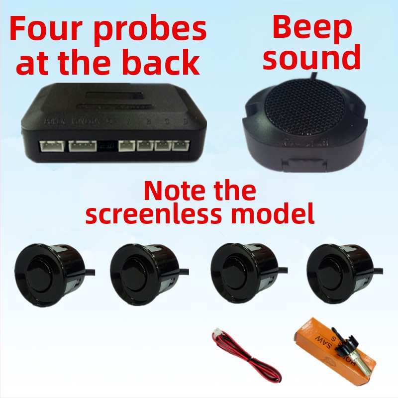 Atpakaļgaitas radars ar TFT displeju, 4/6/8 zondi, reāls balsu paziņojums, mēness formas ekrāns, priekšējais un aizmugurējais radāra attēls (CQ-1401)