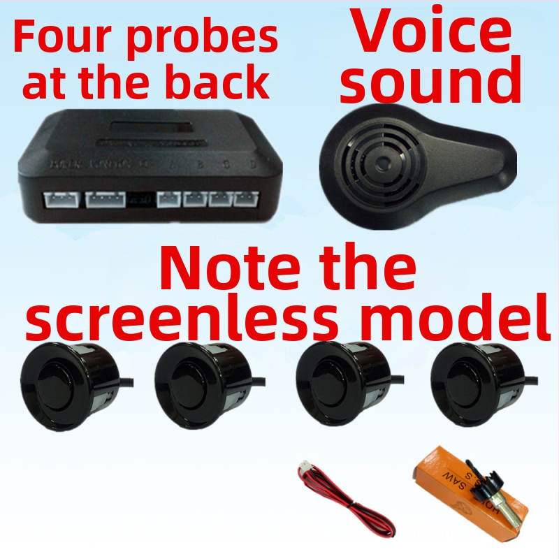 Atpakaļgaitas radars ar TFT displeju, 4/6/8 zondi, reāls balsu paziņojums, mēness formas ekrāns, priekšējais un aizmugurējais radāra attēls (CQ-1401)