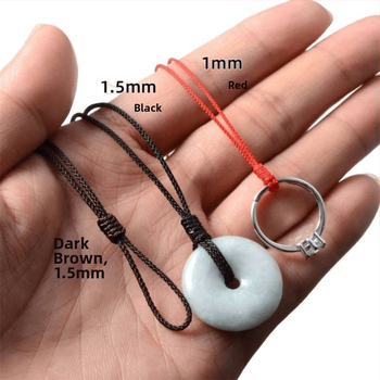 Regulējams kaklarotas kulons ar auklu un gredzenu