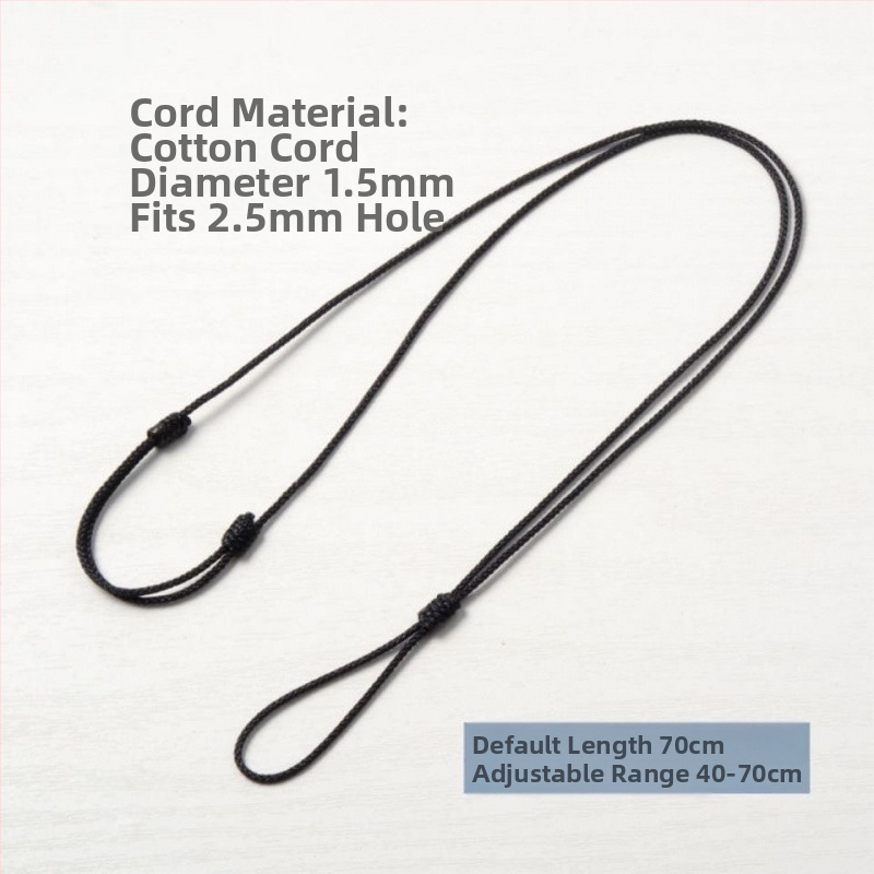 Regulējams kaklarotas kulons ar auklu un gredzenu