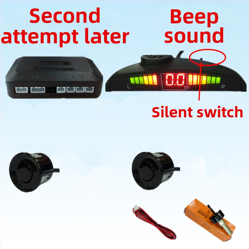 Atpakaļgaitas radars ar 4/6/8 zondi, brīdinājuma signāls ar reālu balsi, divkodolu mēnessformas ekrāns, priekšējais un aizmugurējais radaru attēls, 12V barošana