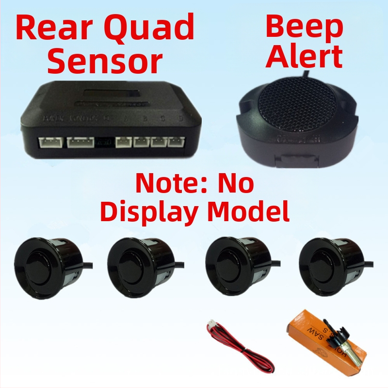 Atpakaļgaitas radars ar 4/6/8 zondi, brīdinājuma signāls ar reālu balsi, divkodolu mēnessformas ekrāns, priekšējais un aizmugurējais radaru attēls, 12V barošana