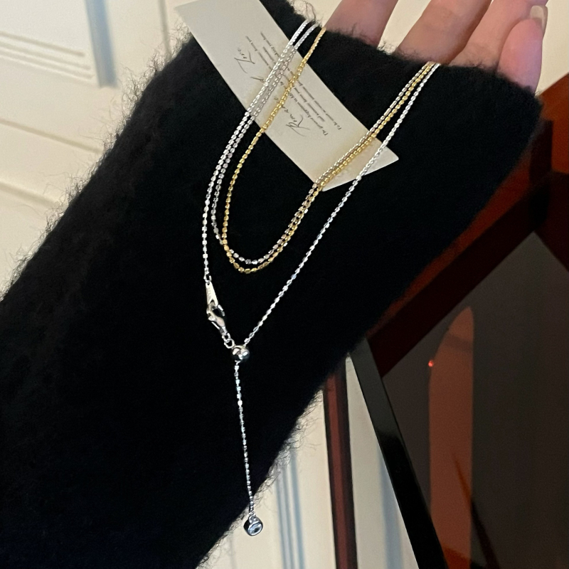 Colier din argint 925, lanț răsucit, design geometric, stil lux lejer