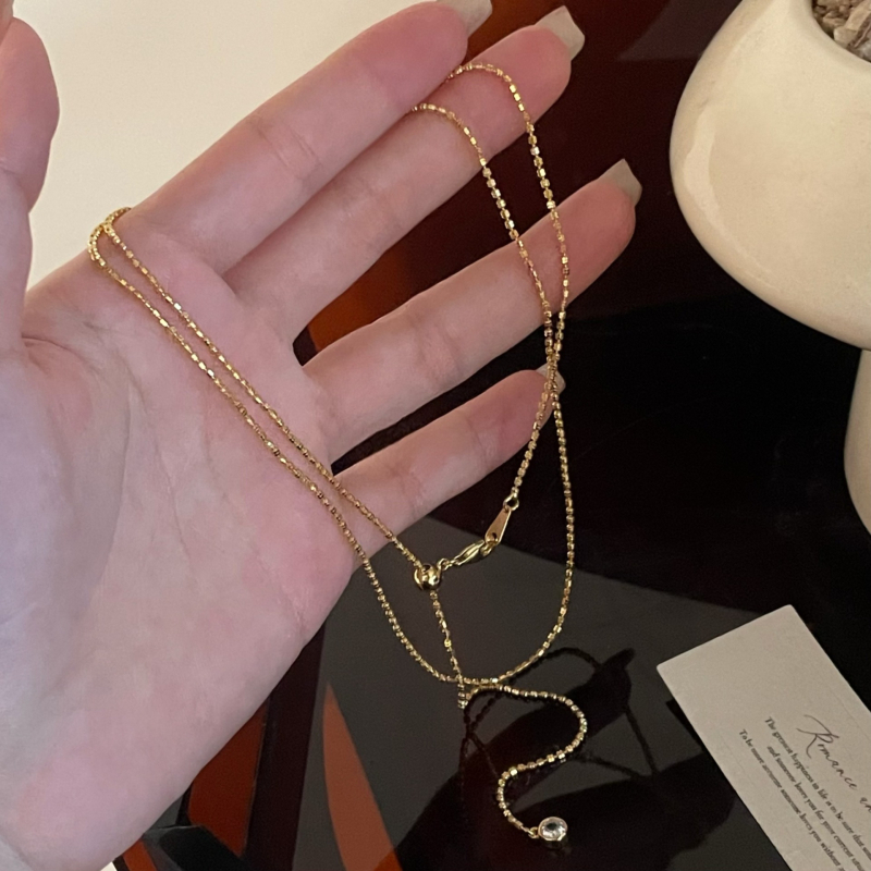 Colier din argint 925, lanț răsucit, design geometric, stil lux lejer