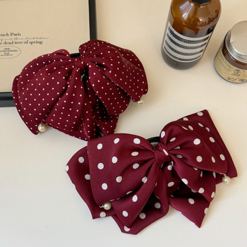 Clip pentru coadă de cal, țesătură, realizat manual, stil feminin coreean, design pe jumătate prins