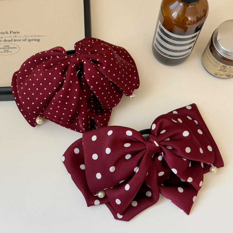 Clip pentru coadă de cal, țesătură, realizat manual, stil feminin coreean, design pe jumătate prins