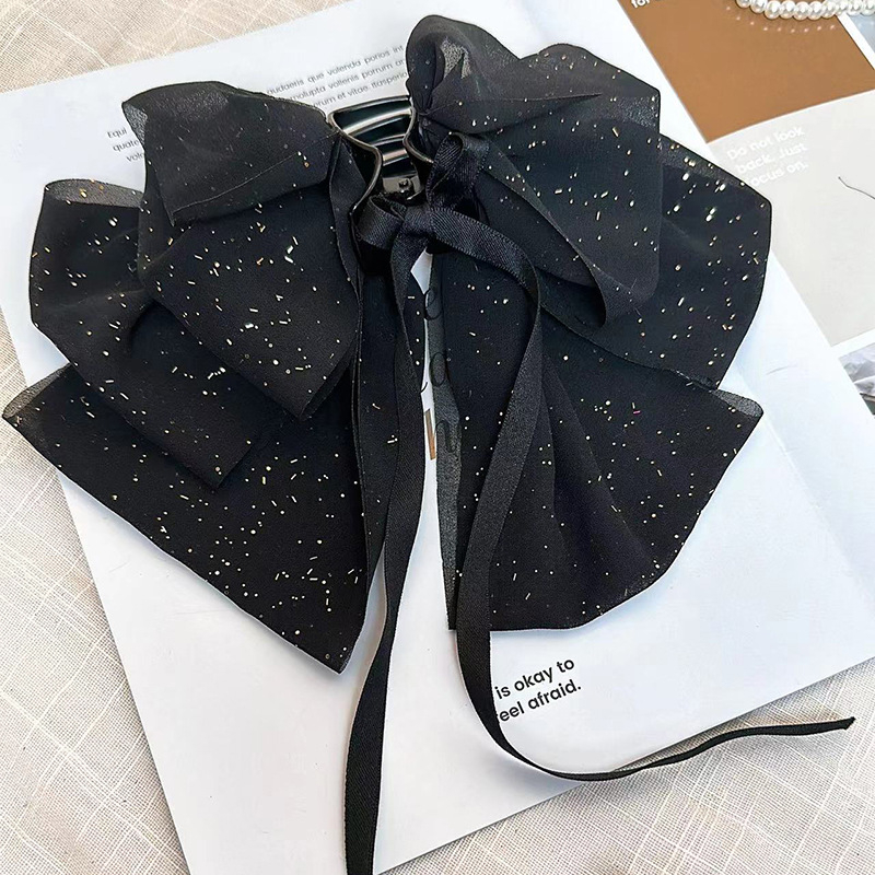 BRANGDY платнен клип за коса с принт лък, корейски стил, щипка за коса за жени, свеж и сладък дизайн, пролет 2024