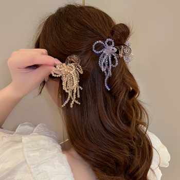 Женски клип за коса - ръчно изработен, пластмасов/смола, захват Gripper, пролет 2025, стил свеж и сладък