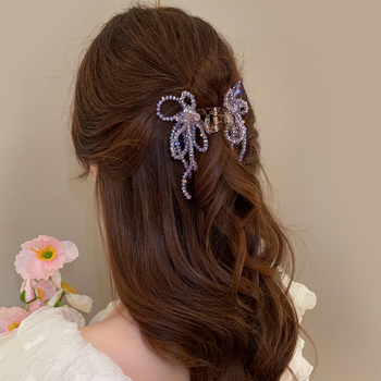 Женски клип за коса - ръчно изработен, пластмасов/смола, захват Gripper, пролет 2025, стил свеж и сладък