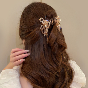 Женски клип за коса - ръчно изработен, пластмасов/смола, захват Gripper, пролет 2025, стил свеж и сладък