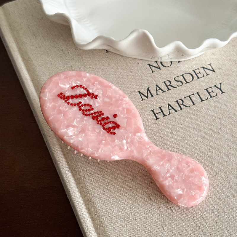 Χτένα μαλλιών με διαμάντι επένδυση σε ακρυτικό φύλλο, γεωμετρικό σχήμα, γλυκό στυλ/ζευγάρι, επεξεργασία με διαμάντι, ατομικά συσκευασμένο