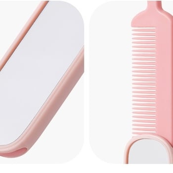 Χτένα κομμωτικής, αναδιπλούμενη με καθρέφτη και φορητό μασάζ, πλαστικό, εξουσιοδοτημένη ιδιωτικής ετικέτας μάρκα