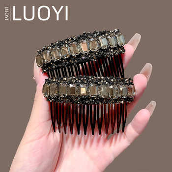 Χτένα μαλλιών με στρας, κορεατικού στυλ, με αντιολισθητικά δόντια, γυναικείο αξεσουάρ για οργάνωση μαλλιών — καλοκαίρι 2025