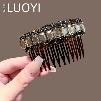 Χτένα μαλλιών με στρας, κορεατικού στυλ, με αντιολισθητικά δόντια, γυναικείο αξεσουάρ για οργάνωση μαλλιών — καλοκαίρι 2025