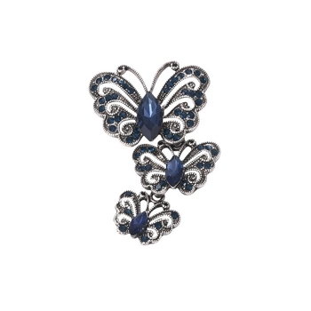 Pillangó dizájnnal rovar-stílusú bross, gyémántos kristályos felülettel, multifunkcionális (Anyag: ötvözet; Stílus: rovar; Kezelés: gyémánt; Funkció: multifunkcionális; Típus: brooch)