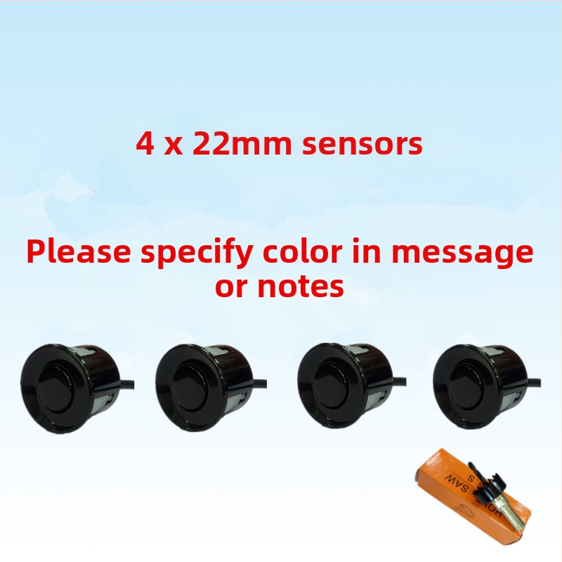 CQ-1401 TFT atpakaļskata radars ar 2–4 sensoriem, 12V, radara attēls priekšā un aizmugurē