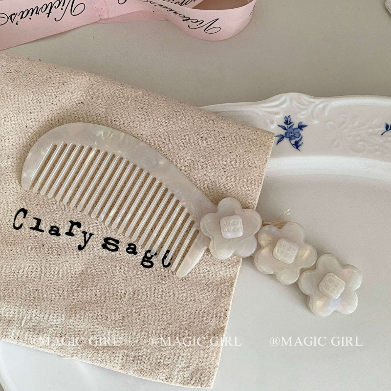 Vlasový hrebeň z akrylátu s kvetinovým dizajnom, jednoduchý unisex štýl, značka Magic girl, Yiwu, jeseň 2025