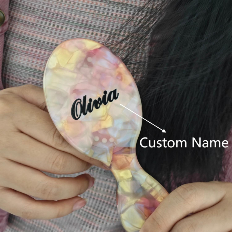 Χτενάκι μαλλιών - Κυματικό σχήμα, Χειροποίητο, Αμέθιστος κρύσταλλος, Υλικό: Οξικό οξύ, Στυλ: Βίντατζ