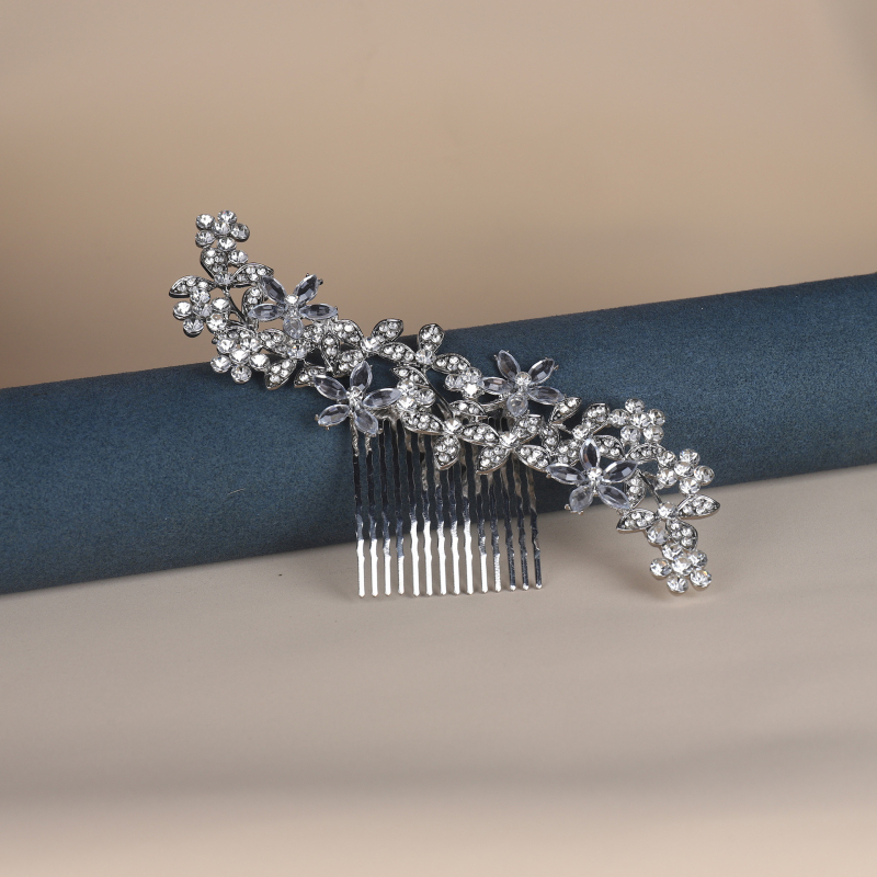 Vjenčana tiara za kosu – koronski stil, antički stil, legura, elektroplatiranje, kristalni elementi