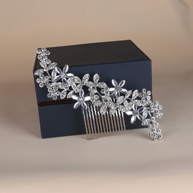 Vjenčana tiara za kosu – koronski stil, antički stil, legura, elektroplatiranje, kristalni elementi