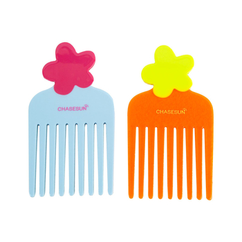 Χτένα μαλλιών σε σχήμα λουλουδιού, υλικό από ακετατ, χειροποίητη, με λεπτά δόντια, ρετρό στυλ.