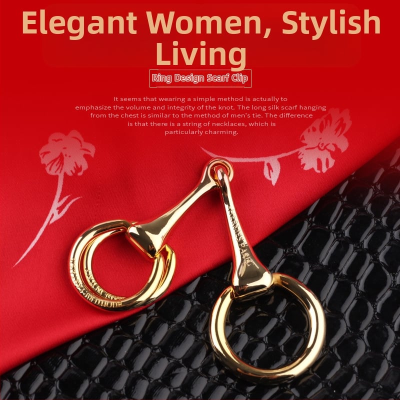 Kopča za maramu od čistog bakra, unisex, geometrijski oblik, elektroplatiranje