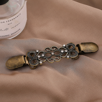 Saplavas tukšā zieda somas sprādze — dimantu mozaīka, elektroplatinga apdare, Cen fan jewelry