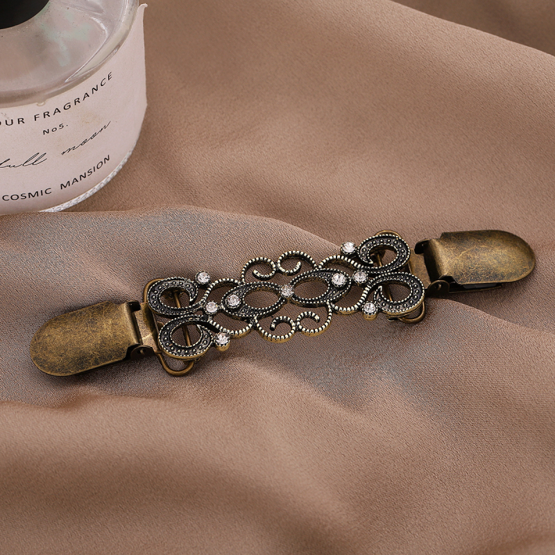 Saplavas tukšā zieda somas sprādze — dimantu mozaīka, elektroplatinga apdare, Cen fan jewelry