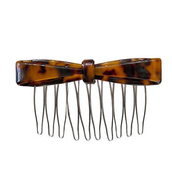 Plaukų šukos su leopardo raštu ir kaspinu, acetato plokštės, priešslydis, moterims