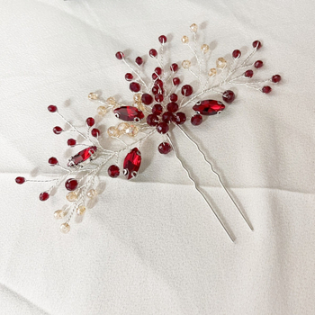 Vestuvinis plaukų segtukas su lapų forma, Rhinestone krištolai, rankų darbo, audimo technika, japonų-korejiečių stilius